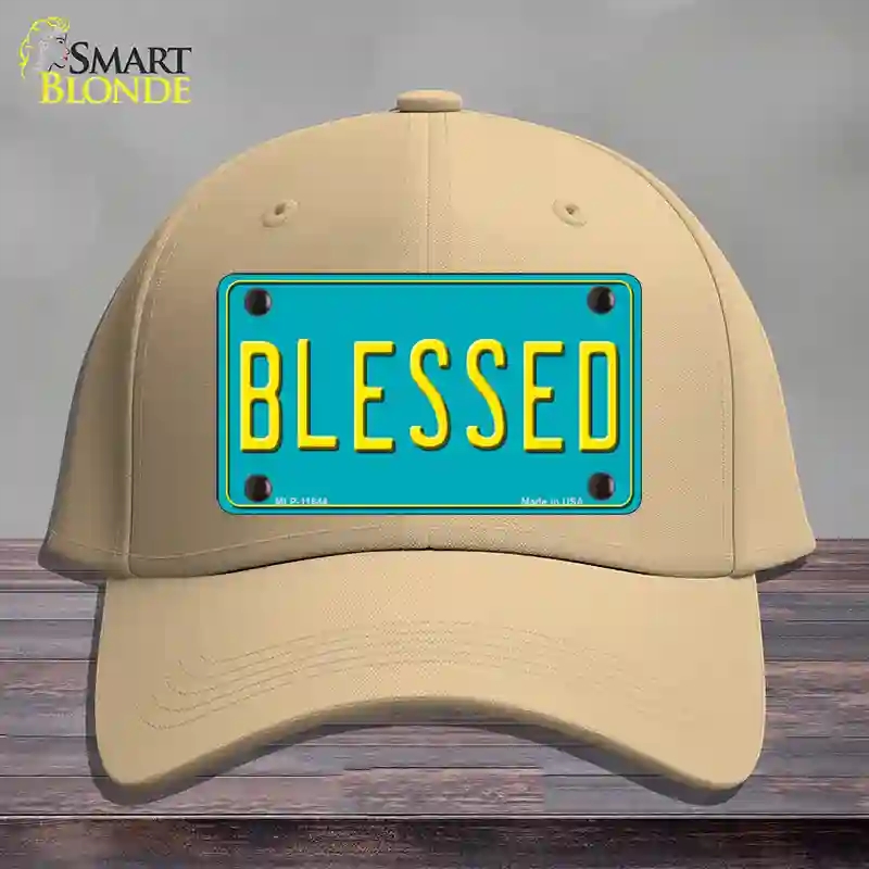 HAT22-MLP-11644 Blessed Novelty License Plate Hat, Cotton - Khaki