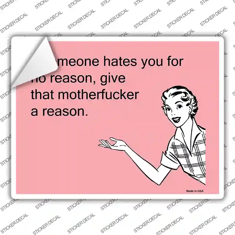 P-943s-L If Someone Hates You Novelty Rectangle Sticker Decal, Large