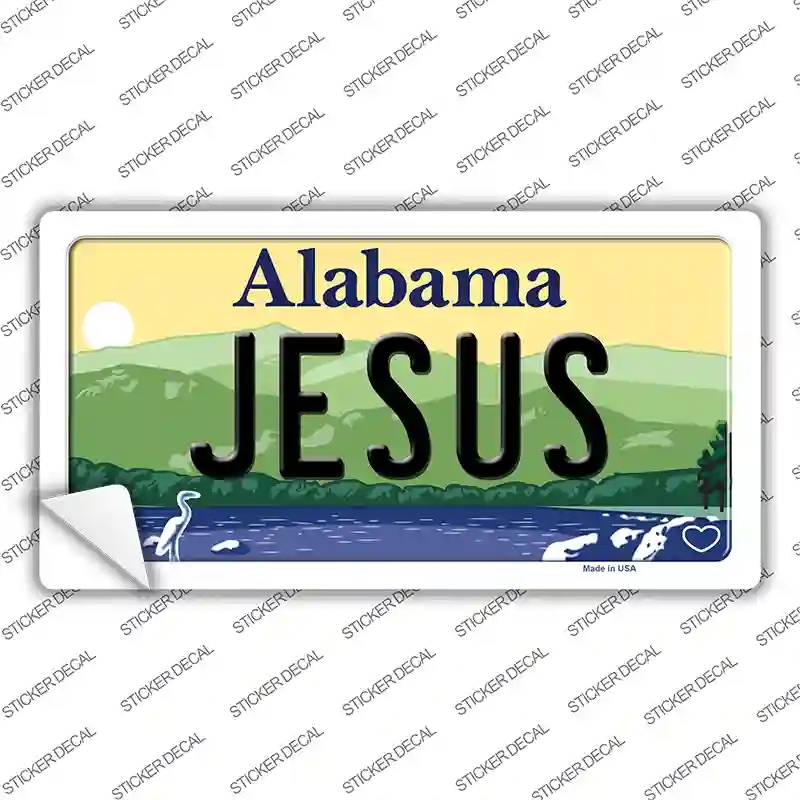 LP-10018s-S Jesus Alabama Novelty Sticker Decal, Small
