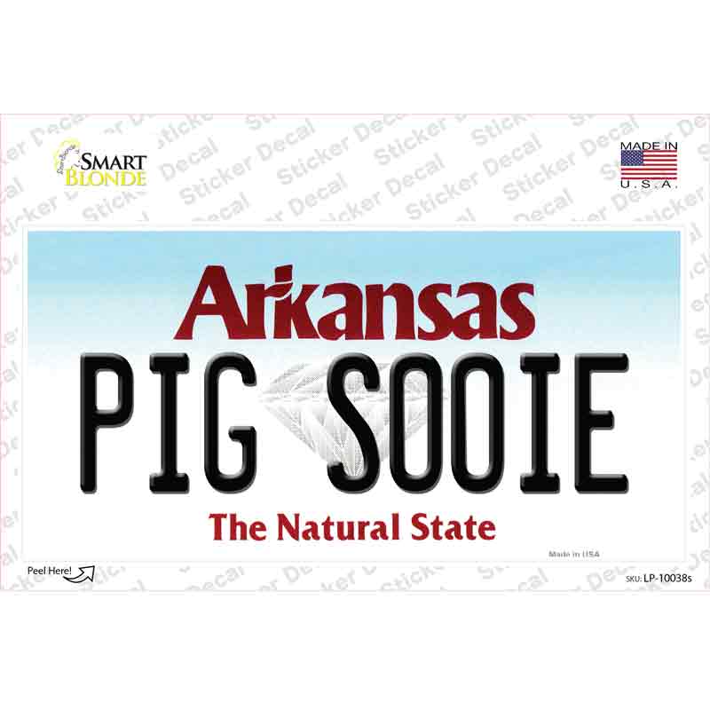 LP-10038s-M Pig Sooie Arkansas Novelty Sticker Decal, Medium