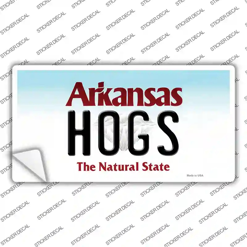 LP-10039s-XL Hogs Arkansas Novelty Sticker Decal, Extra Large