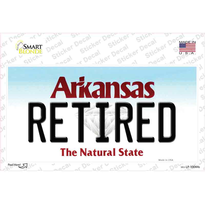 LP-10044s-M Retired Arkansas Novelty Sticker Decal, Medium