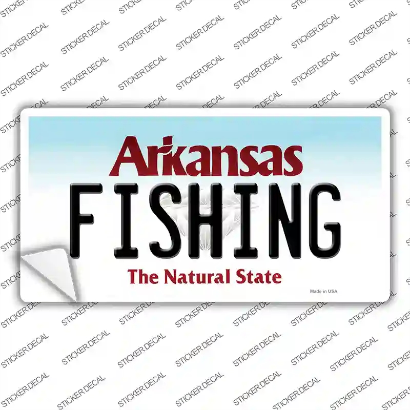 LP-10049s-S Fishing Arkansas Novelty Sticker Decal, Small