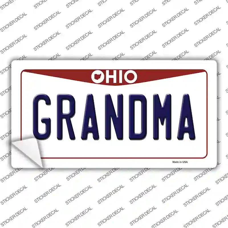 LP-10078s-XL Grandma Ohio Novelty Sticker Decal, Extra Large