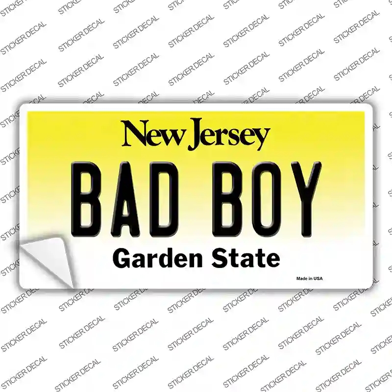LP-10178s-S Bad Boy   Jersey Novelty Sticker Decal, Small