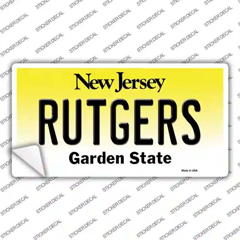 LP-10182s-S Rutgers   Jersey Novelty Sticker Decal, Small