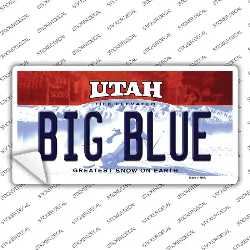LP-10202s-L Big Blue Utah Novelty Sticker Decal, Large