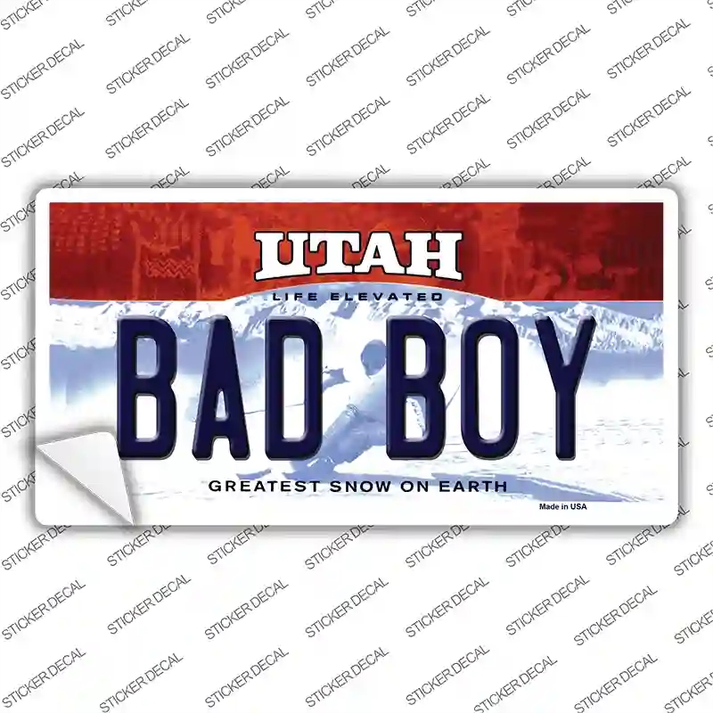 LP-10222s-L Bad Boy Utah Novelty Sticker Decal, Large