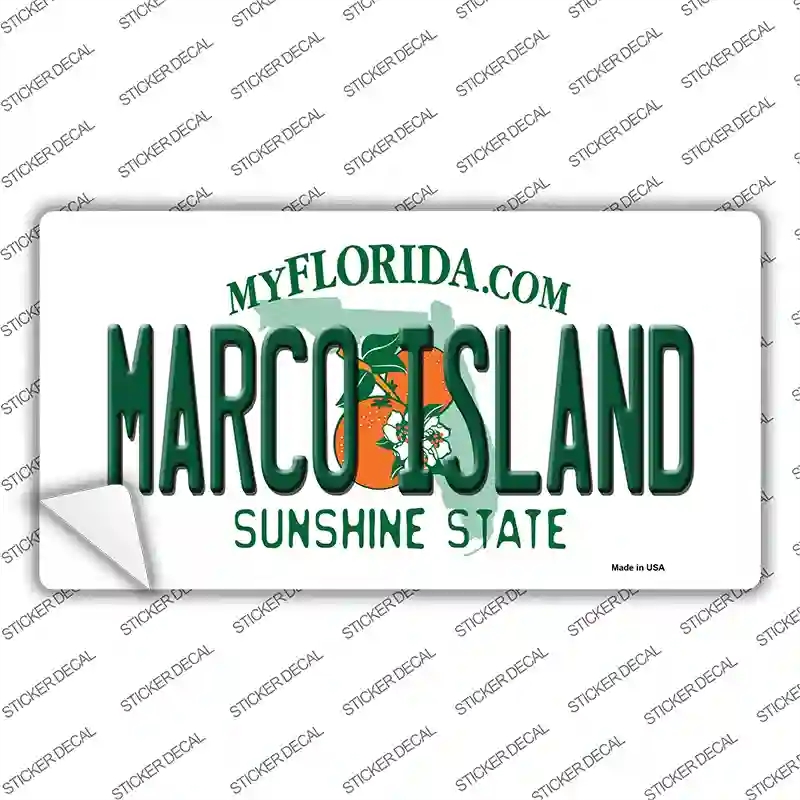 LP-10227s-L Marco Island Florida Novelty Sticker Decal, Large