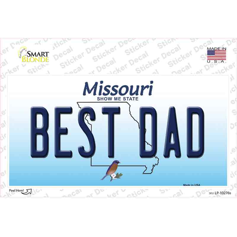 LP-10276s-M Best Dad Missouri Novelty Sticker Decal, Medium