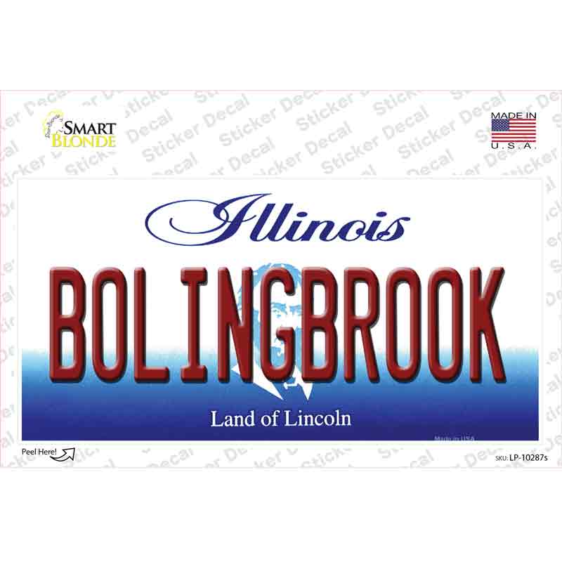 LP-10287s-M Bolingbrook Illinois Novelty Sticker Decal, Medium