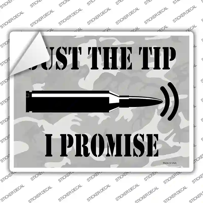 P-4085s-S Just the Tip I Promise Novelty Rectangle Sticker Decal, Small