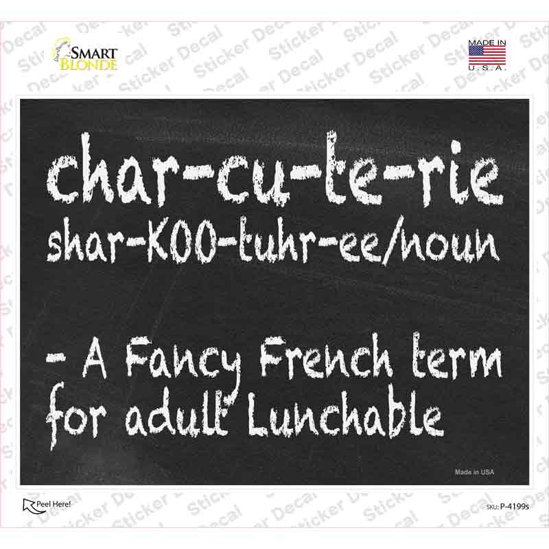 P-4199s-M Adult Lunchable Chalkboard Novelty Rectangle Sticker Decal, Medium