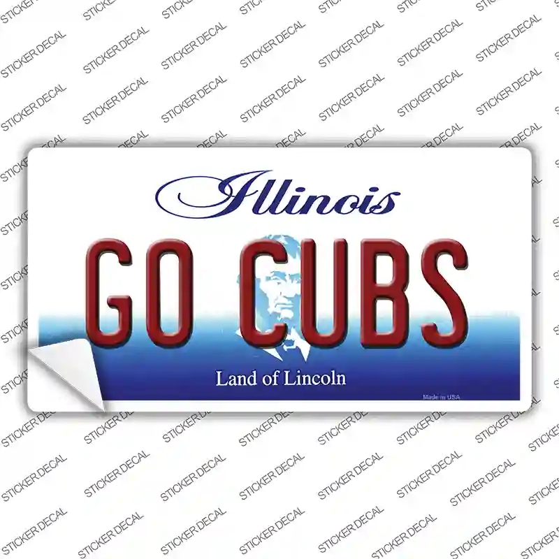 LP-10293s-XL Go Cubs Illinois Novelty Sticker Decal, Extra Large