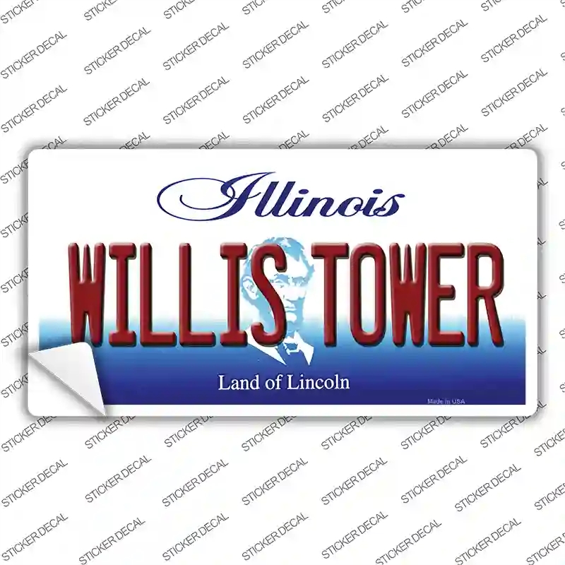 LP-10325s-XL Willis Tower Illinois Novelty Sticker Decal, Extra Large