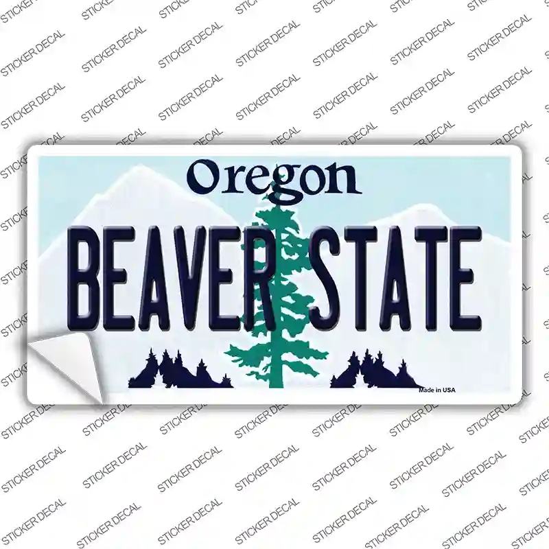 LP-10341s-L Beaver State Oregon Novelty Sticker Decal, Large