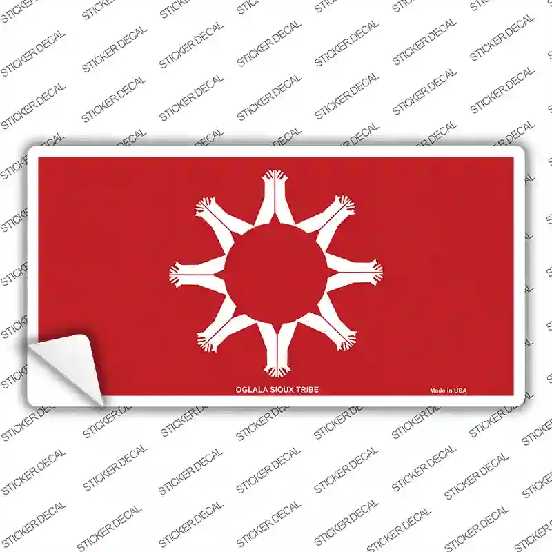 LP-1878s-XL Oglala Sioux Tribe Flag Novelty Sticker Decal, Extra Large
