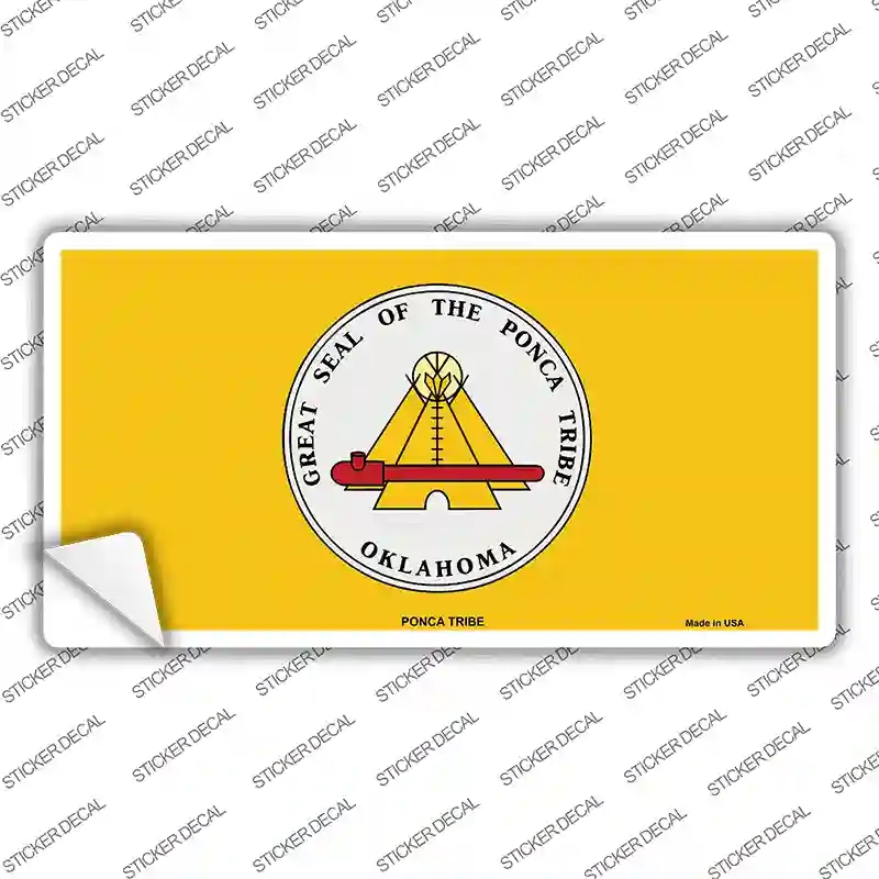 LP-1879s-XL Ponca Tribe Flag Novelty Sticker Decal, Extra Large