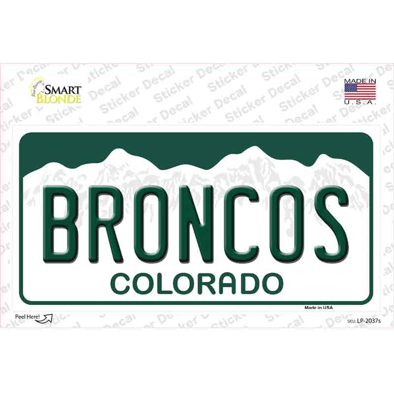 LP-2037s-M Broncos Colorado State Novelty Sticker Decal, Medium