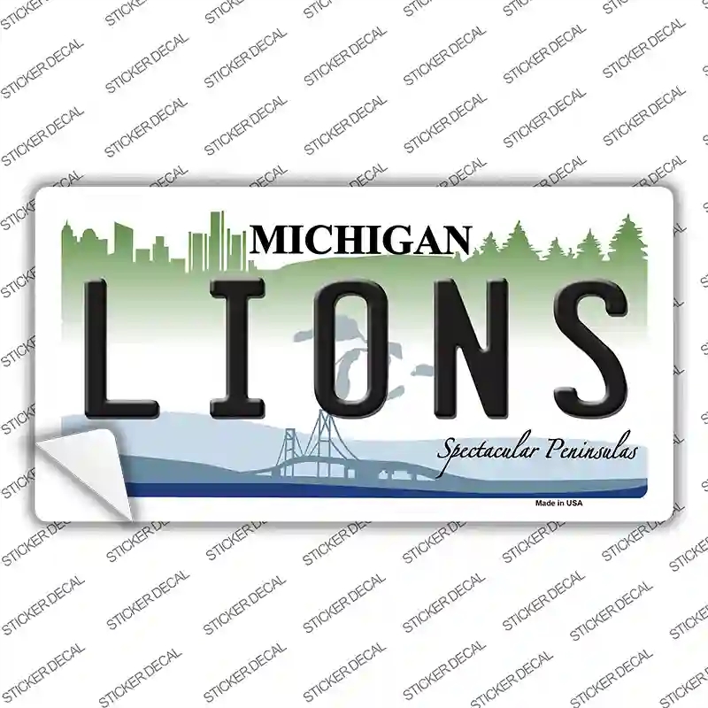 LP-2047s-XL Lions Michigan State Novelty Sticker Decal, Extra Large