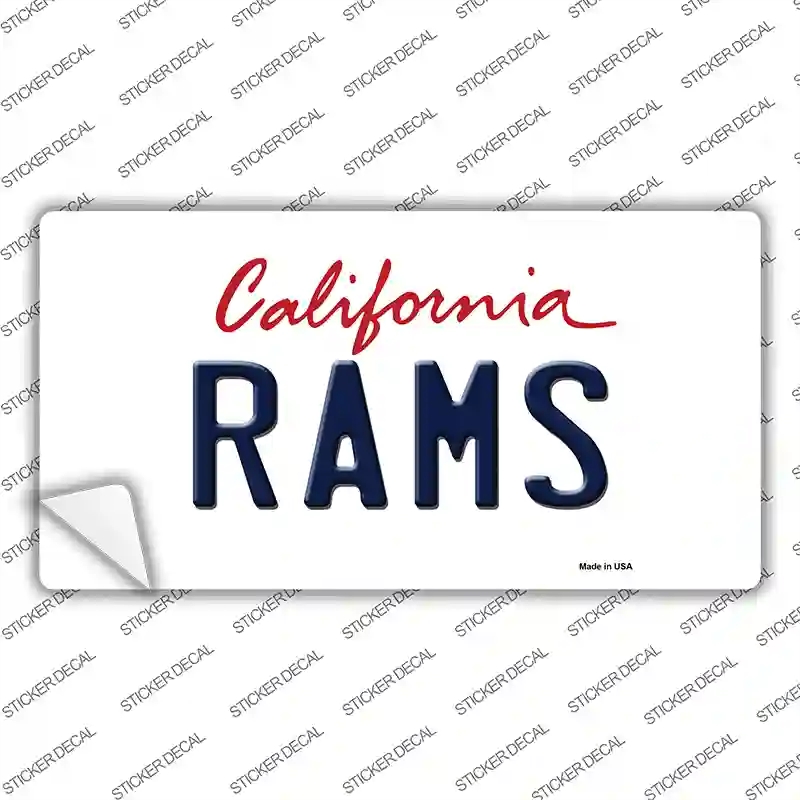 LP-2050s-L Rams California State Novelty Sticker Decal, Large