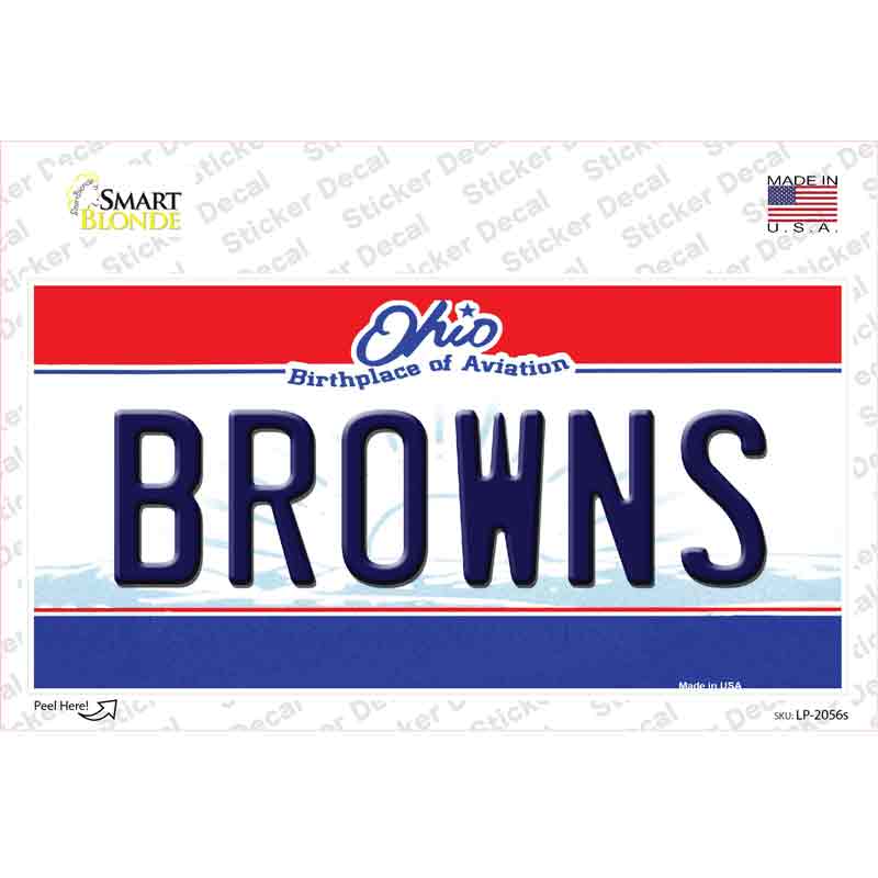 LP-2056s-M Browns Ohio State Novelty Sticker Decal, Medium