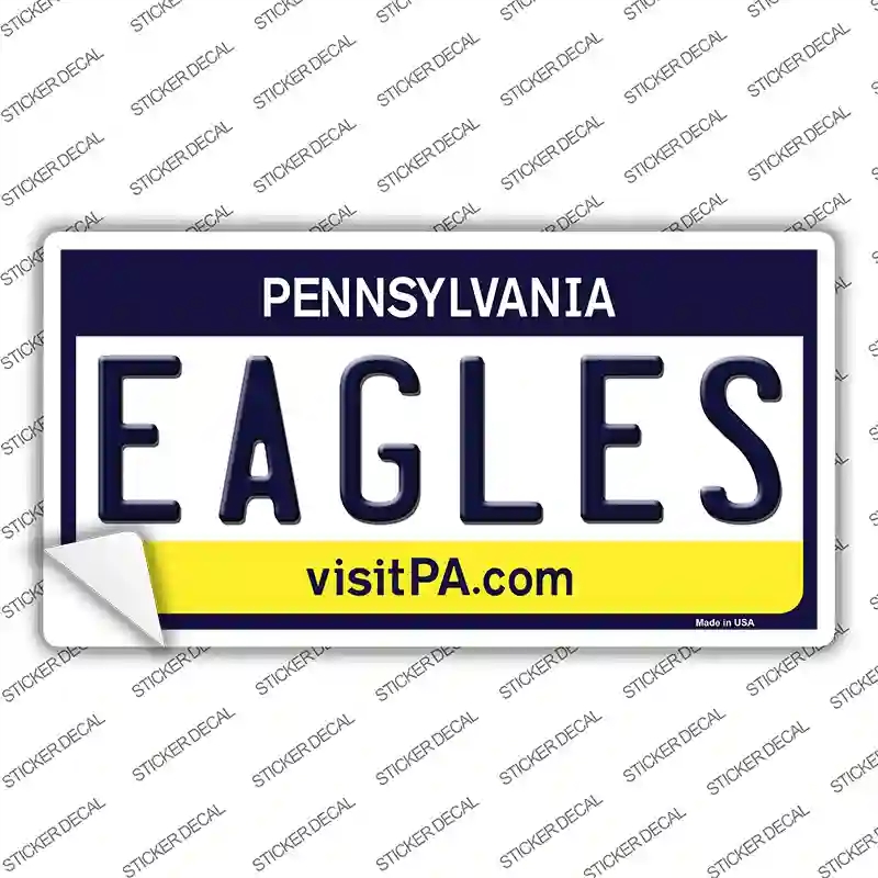 LP-2057s-L Eagles Pennsylvania State Novelty Sticker Decal, Large