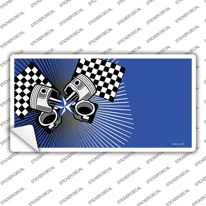 LP-2350s-L Racing Pistons Offset Novelty Sticker Decal, Large
