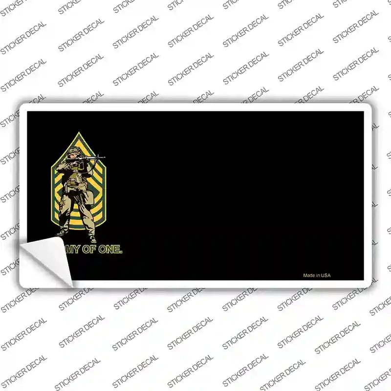 LP-2394s-S An Army of One Offset Motorcycle Novelty Sticker Decal, Small