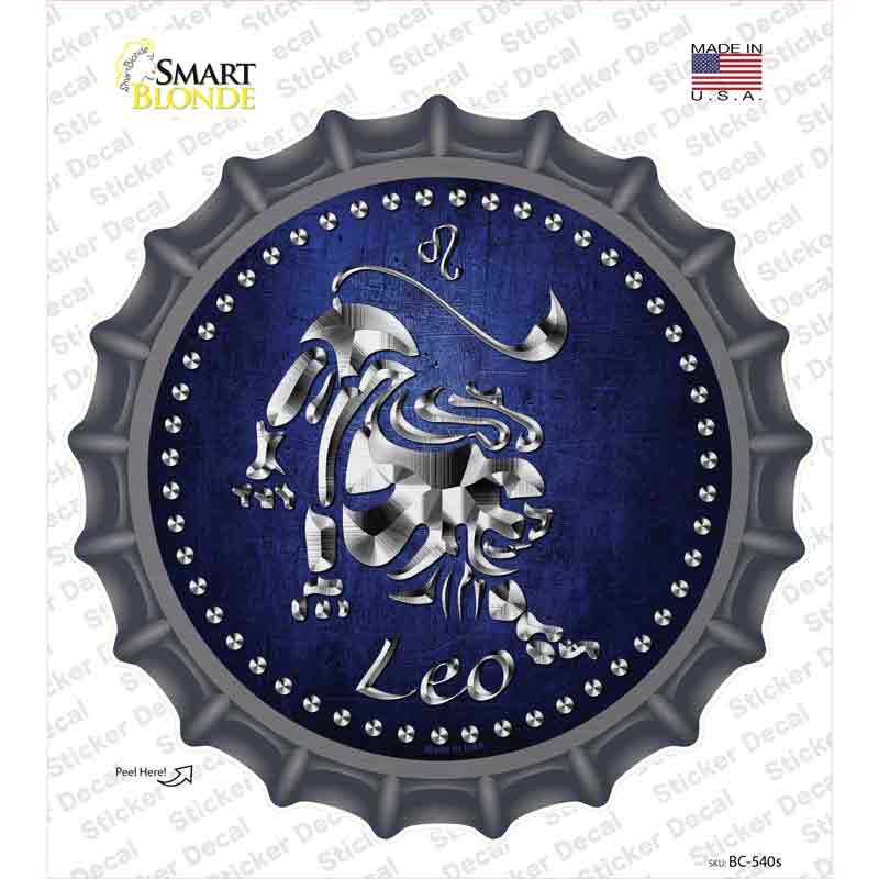 BC-540s-M Leo Novelty Bottle Cap Sticker Decal, Medium