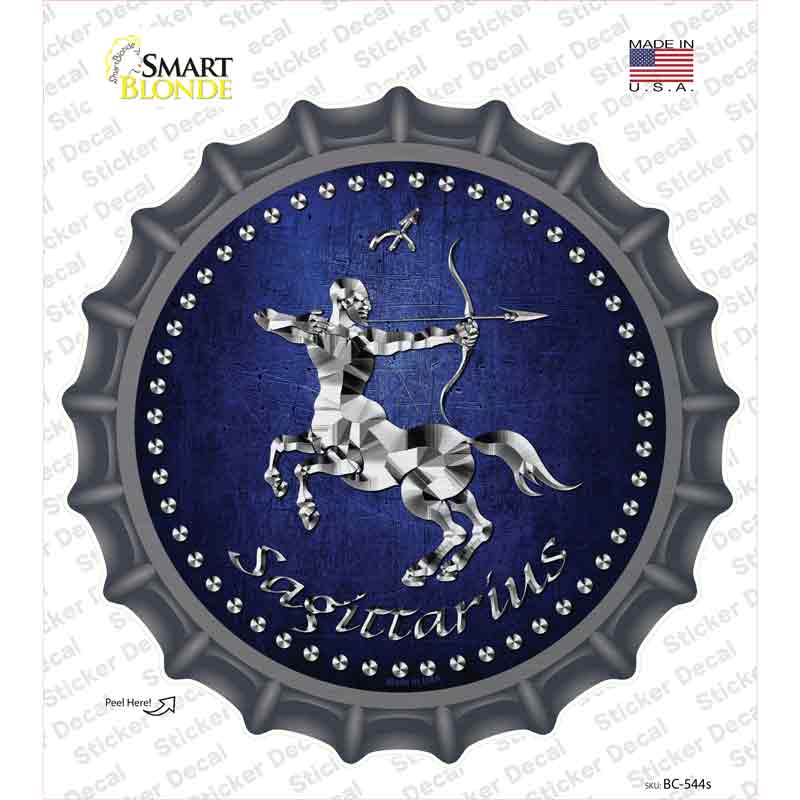 BC-544s-M Sagittarius Novelty Bottle Cap Sticker Decal, Medium