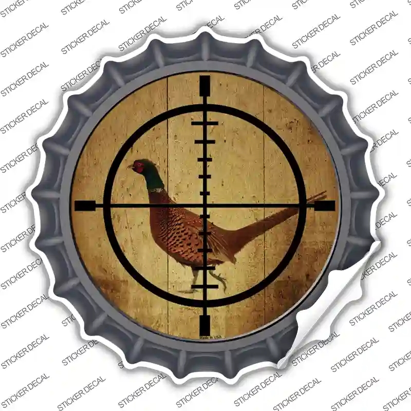 BC-581s-XL Pheasant Hunter Novelty Bottle Cap Sticker Decal, Extra Large