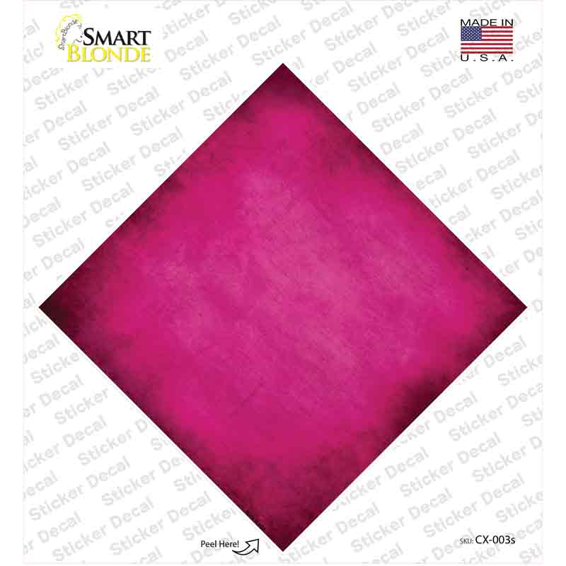 CX-003s-M Pink Oil Rubbed Novelty Diamond Sticker Decal, Medium