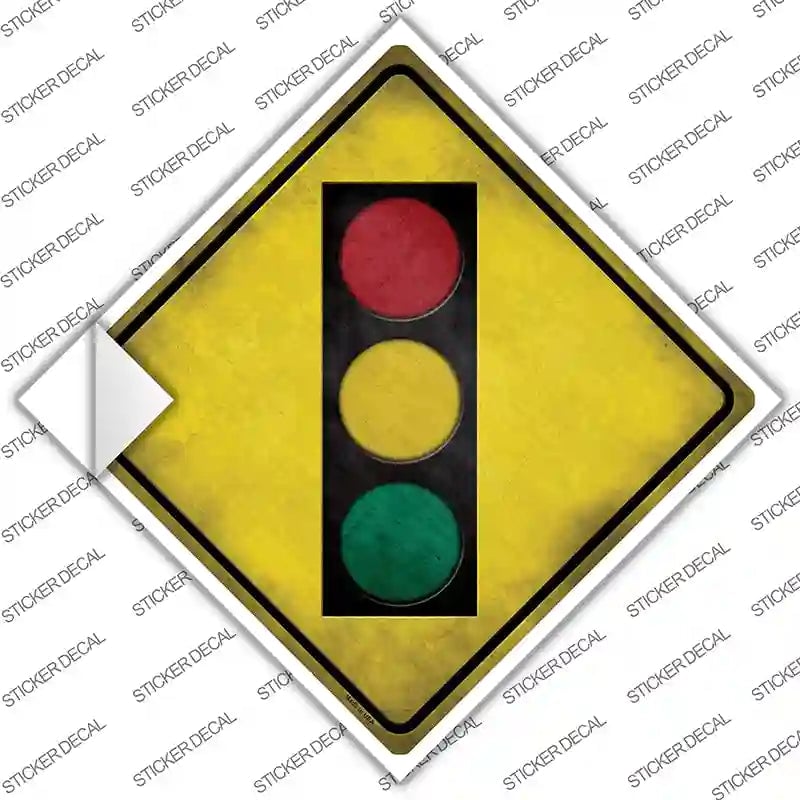 CX-114s-S Street Lights Novelty Diamond Sticker Decal, Small