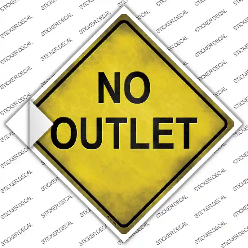 CX-120s-S No Outlet Textured Novelty Diamond Sticker Decal, Small