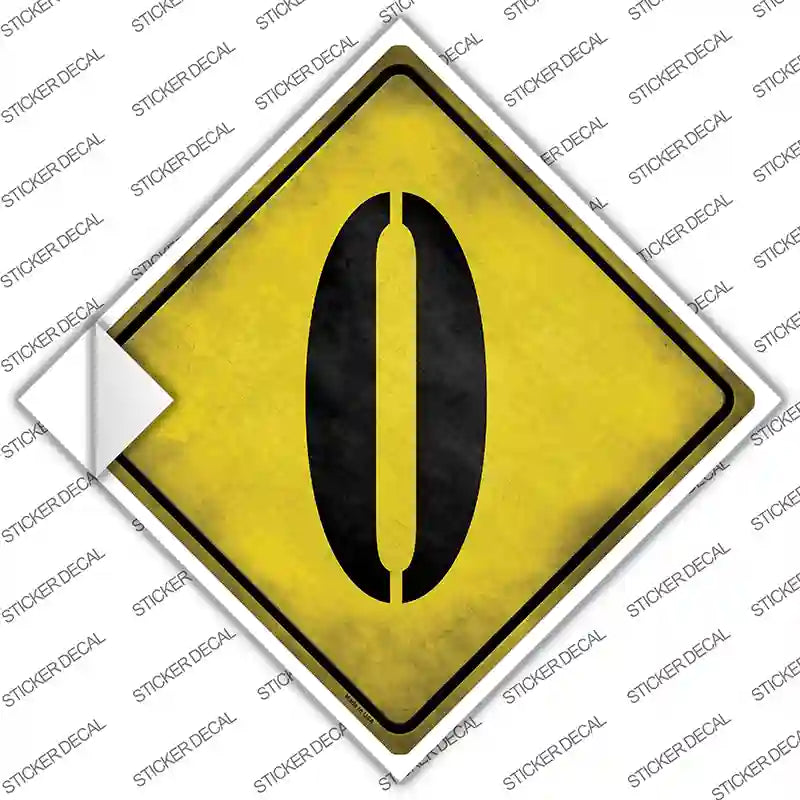 CX-280s-S Letter O Xing Novelty Diamond Sticker Decal, Small