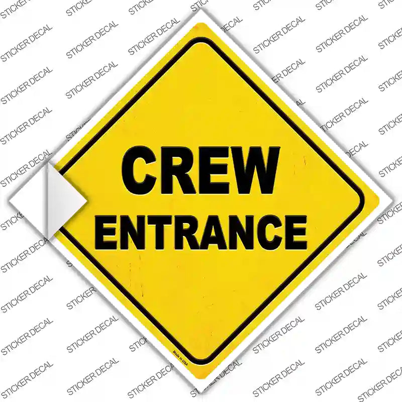CX-371s-S Crew Entrance Novelty Diamond Sticker Decal, Small