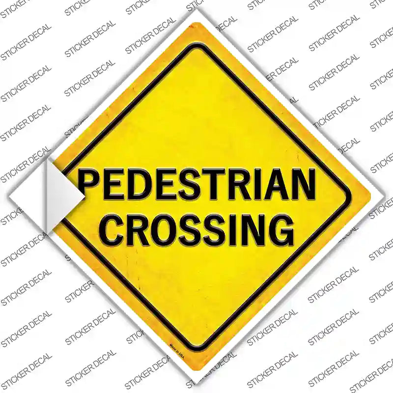 CX-424s-XL Pedestrian Xing Novelty Diamond Sticker Decal, Extra Large