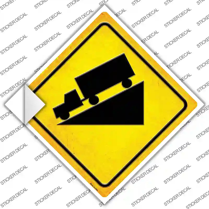 CX-441s-S Steep Grade Novelty Diamond Sticker Decal, Small