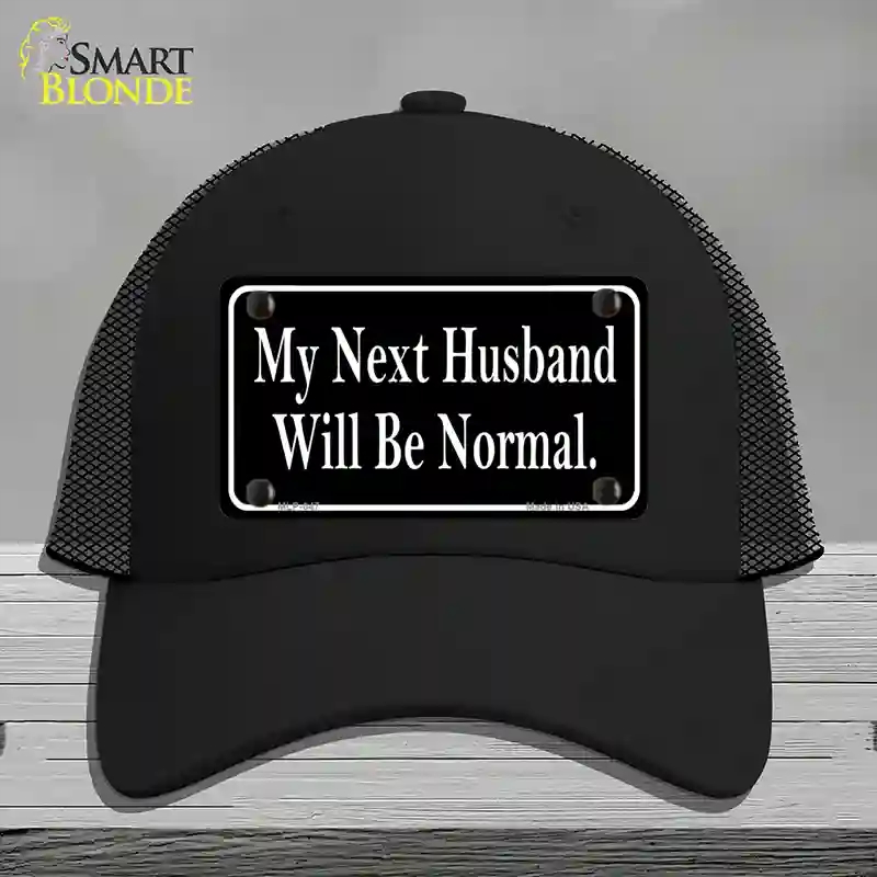 HAT01-MLP-047 My Next Husband Novelty License Plate Hat, Mesh - Black