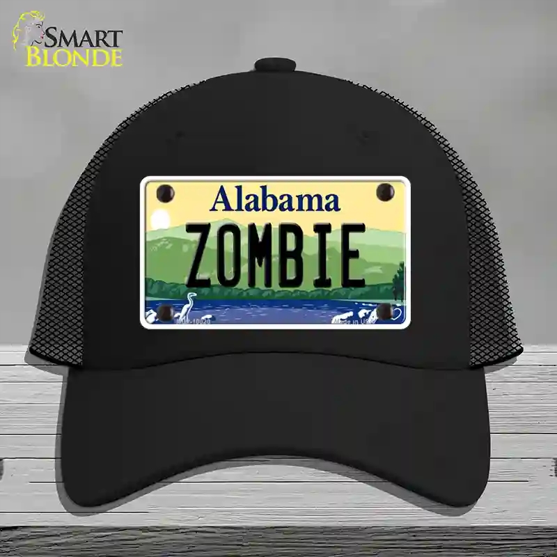 HAT01-MLP-10020 Zombie Alabama Novelty License Plate Hat, Mesh - Black