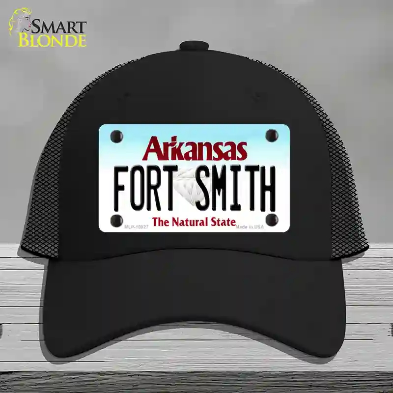 HAT01-MLP-10027 Fort Smith Arkansas Novelty License Plate Hat, Mesh - Black