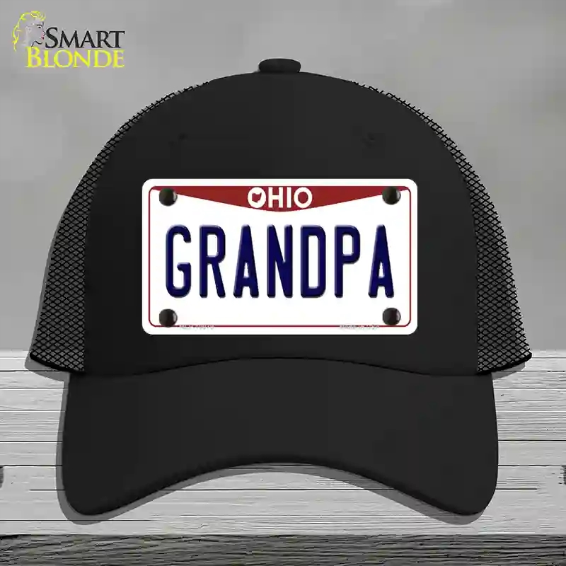 HAT01-MLP-10079 Grandpa Ohio Novelty License Plate Hat, Mesh - Black
