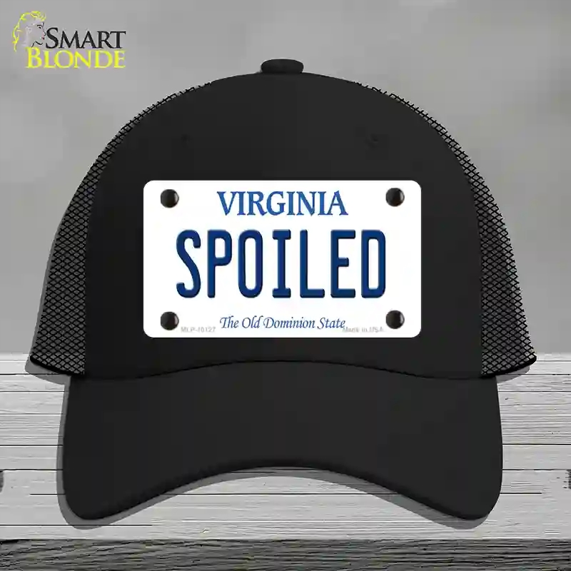 HAT01-MLP-10127 Spoiled Virginia Novelty License Plate Hat, Mesh - Black