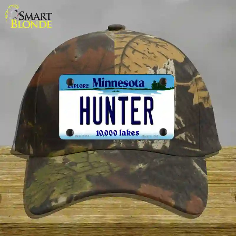 HAT06-MLP-11076 Hunter Minnesota State Novelty License Plate Hat, Cotton - Camoflauge