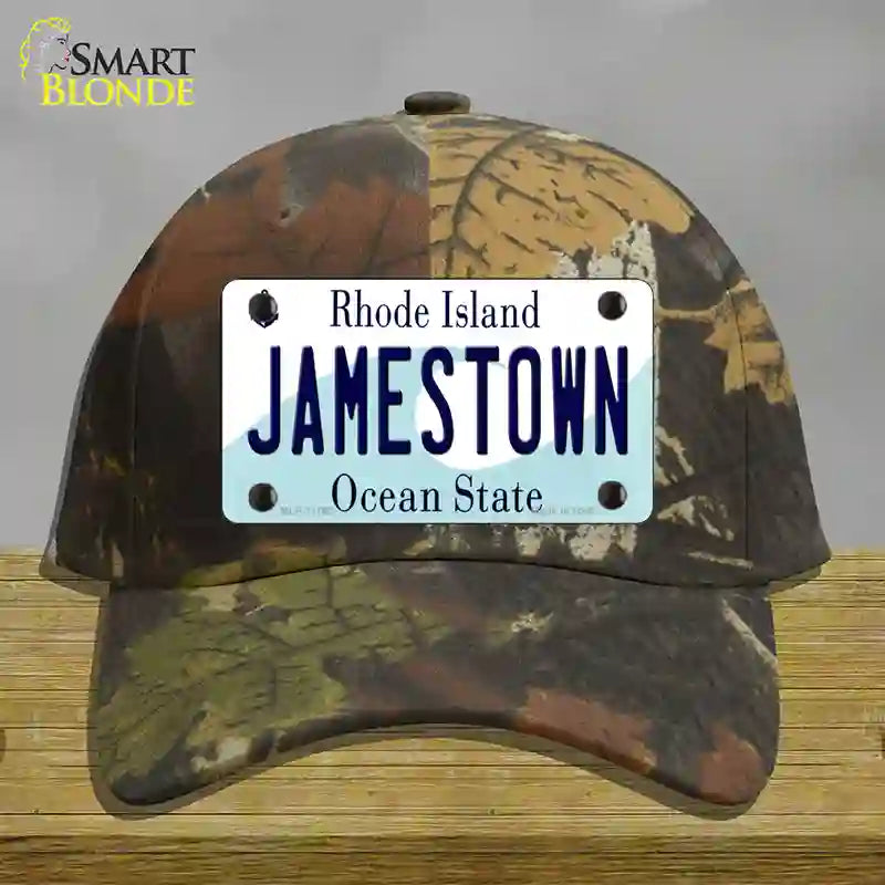 HAT06-MLP-11193 Jamestown Rhode Island State Novelty License Plate Hat, Cotton - Camoflauge