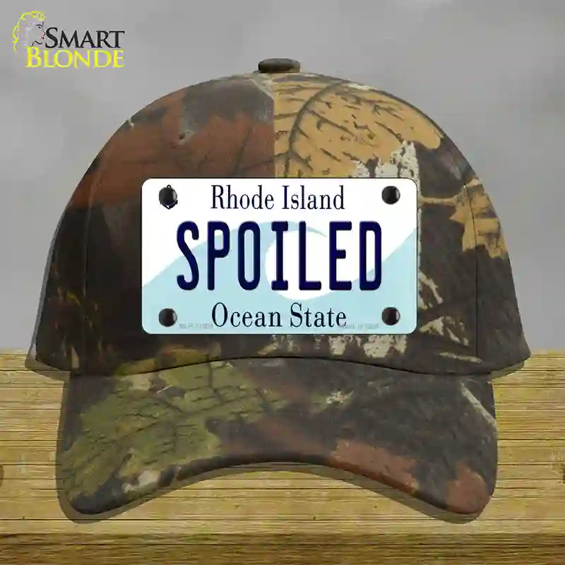 HAT06-MLP-11204 Spoiled Rhode Island State Novelty License Plate Hat, Cotton - Camouflage