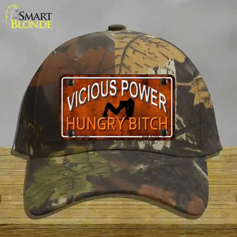 HAT06-MLP-11665 Vicious Power Novelty License Plate Hat, Cotton - Camouflage