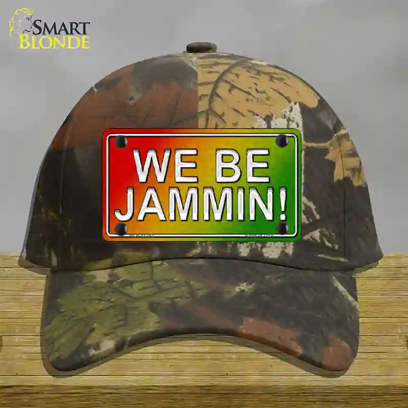 HAT06-MLP-11763 We Be Jamming Rasta Novelty License Plate Hat, Cotton - Camouflage