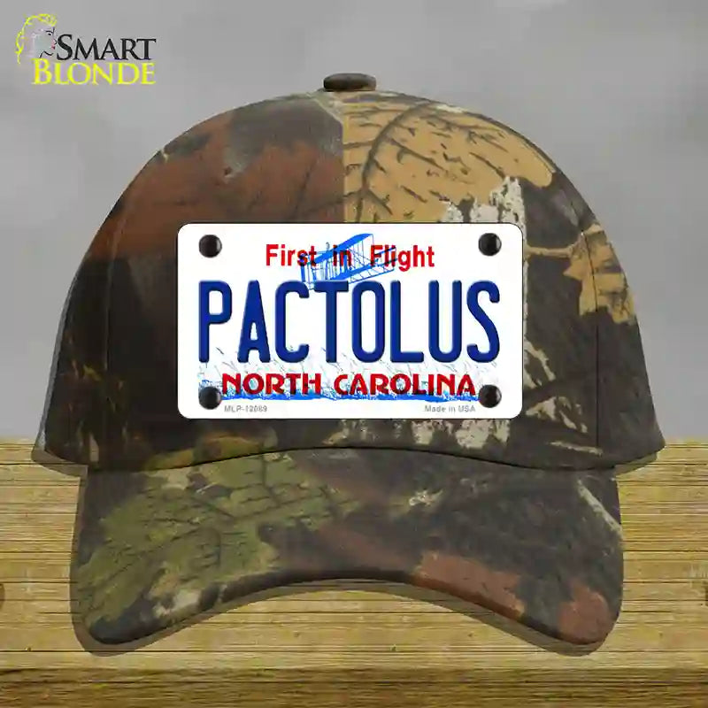 HAT06-MLP-12089 Pactolus North Carolina State Novelty License Plate Hat, Cotton - Camoflauge